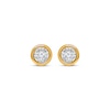 Thumbnail Image 1 of Round-Cut Diamond Bezel-Look Solitaire Stud Earrings 1/5 ct tw 10K Yellow Gold (J/I3)