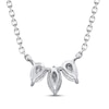 Thumbnail Image 2 of Marquise & Pear-Shaped Diamond Three-Stone Necklace 1/3 ct tw 10K White Gold 18"