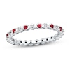 Thumbnail Image 0 of Stackable Ring Lab-Created Ruby&Diamond Sterling Silver