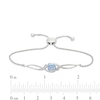 Thumbnail Image 1 of Lab-Created Blue Opal Bolo Bracelet Sterling Silver