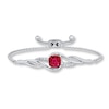 Thumbnail Image 0 of Lab-Created Ruby Bolo Bracelet Sterling Silver