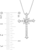 Thumbnail Image 1 of Cross Necklace Lab-Created White Sapphires Sterling Silver