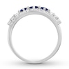 Thumbnail Image 2 of Blue & White Lab-Created Sapphire Ring 10K White Gold