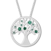 Thumbnail Image 0 of Lab-Created Emerald Tree Necklace Sterling Silver