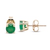 Thumbnail Image 0 of Emerald Solitaire Earrings 10K Yellow Gold