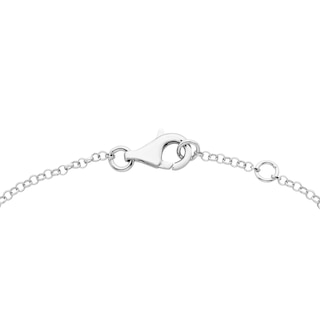 Infinity Bracelet White Lab-Created Sapphire Sterling Silver 7.5&quot;|Kay