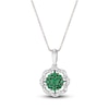 Thumbnail Image 0 of Le Vian Emerald & Diamond Necklace 1/8 ct tw Diamonds 14K Vanilla Gold 18"
