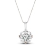 Thumbnail Image 2 of Le Vian Emerald & Diamond Necklace 1/8 ct tw Diamonds 14K Vanilla Gold 18"