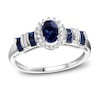 Thumbnail Image 0 of Blue Sapphire Ring 1/10 ct tw Diamonds 10K White Gold