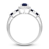 Thumbnail Image 2 of Blue Sapphire Ring 1/10 ct tw Diamonds 10K White Gold