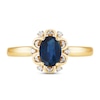 Thumbnail Image 2 of Blue Sapphire & Diamond Ring 1/20 ct tw 10K Yellow Gold