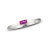 Thumbnail Image 0 of Lab-Created Ruby Baguette Ring Sterling Silver