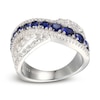 Thumbnail Image 1 of White & Blue Lab-Created Sapphire Ring Sterling Silver