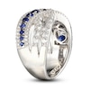 Thumbnail Image 2 of White & Blue Lab-Created Sapphire Ring Sterling Silver