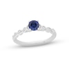 Thumbnail Image 0 of Hallmark Diamonds Blue Lab-Created Sapphire Promise Ring 1/10 ct tw Sterling Silver