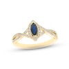 Thumbnail Image 0 of Blue Sapphire & Diamond Ring 1/6 ct tw 10K Yellow Gold