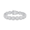 Thumbnail Image 0 of Lab-Created Diamonds by KAY Cushion Link Bracelet 10 ct tw 10K White Gold 7.25"