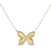 Thumbnail Image 0 of Diamond-Cut Beaded Butterfly Necklace 10K Yellow Gold 18"