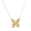 Thumbnail Image 1 of Diamond-Cut Beaded Butterfly Necklace 10K Yellow Gold 18"