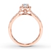 Thumbnail Image 1 of Diamond Engagement Ring 3/8 ct tw Round 10K Rose Gold