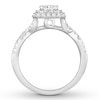 Thumbnail Image 1 of Diamond Engagement Ring 1 ct tw Princess & Round 14K White Gold
