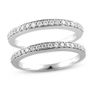 Round Cut White Sapphire Gold 925 Sterling Silver Women S Wedding