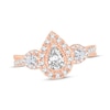 Thumbnail Image 0 of Memories Moments Magic Diamond Engagement Ring 7/8 ct tw Pear & Round-Cut 14K Rose Gold