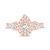 Thumbnail Image 2 of Memories Moments Magic Diamond Engagement Ring 7/8 ct tw Pear & Round-Cut 14K Rose Gold