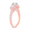 Thumbnail Image 1 of Memories Moments Magic Three Stone Diamond Engagement Ring 1-3/4 ct tw Oval & Round 14K Rose Gold