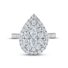 Thumbnail Image 2 of Multi-Diamond Engagement Ring 2 ct tw Pear & Round-cut 14K White Gold