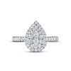 Thumbnail Image 2 of Multi-Diamond Engagement Ring 1 ct tw Pear & Round-cut 14K White Gold
