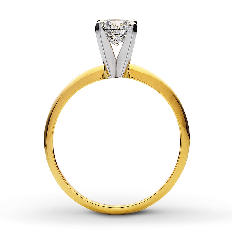 Certified Diamond Ring 3/4 ct Round-Cut 14K Yellow Gold (I/I1)