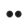 Thumbnail Image 1 of Men's Black Diamond Halo Stud Earrings 1/2 ct tw Black Ion-Plated Stainless Steel