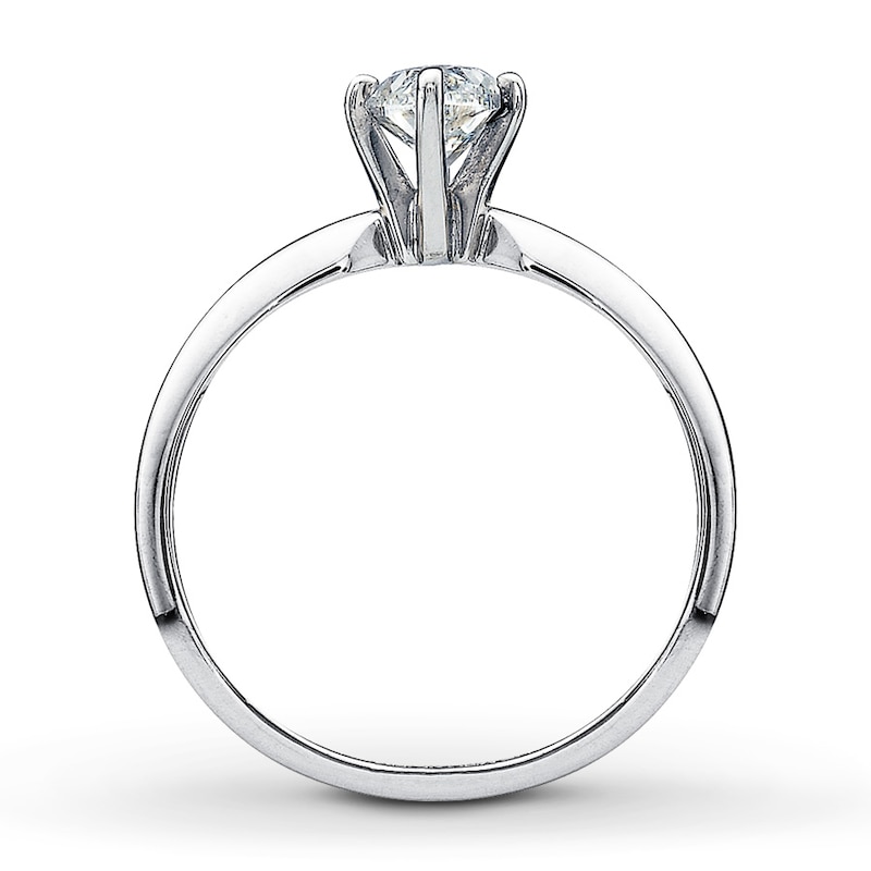 Diamond Solitaire Ring 3/4 carat Marquise 14K White Gold (I/I2)