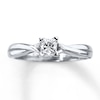 Thumbnail Image 0 of Diamond Solitaire Ring 3/8 Carat Princess-cut 14K White Gold (I/I2)