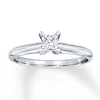 Thumbnail Image 0 of Diamond Solitaire Ring 1/3 Carat Princess-Cut 14K White Gold (I/I2)