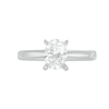 Thumbnail Image 3 of Certified Diamond Solitaire Ring 1 ct Oval 14K White Gold (I/I1)