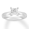 Thumbnail Image 0 of Certified Diamond Solitaire 1 ct Princess-cut 14K White Gold (I/SI2)