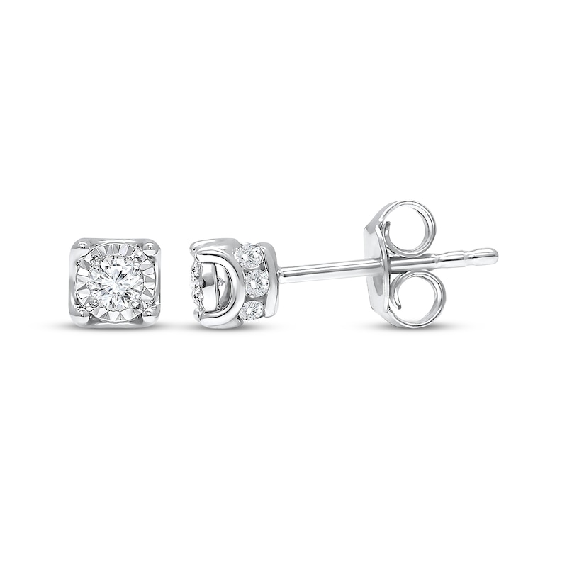 Diamond Stud Earrings 1/3 ct tw Sterling Silver (J/I3)
