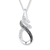 Thumbnail Image 0 of Diamond Necklace 1/20 ct tw Black & White Sterling Silver