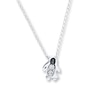 Thumbnail Image 0 of Young Teen Penguin Necklace Diamond Accents Sterling Silver 17"