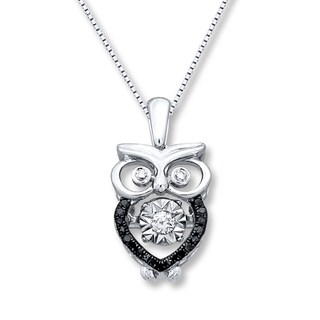 Diamonds In Rhythm 1 6 Ct Tw Necklace Sterling Silver Owl Kay