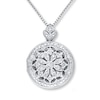 Thumbnail Image 0 of Locket Necklace 1/10 ct tw Diamonds Sterling Silver
