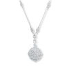 Thumbnail Image 0 of Filigree Necklace 1/10 ct tw Diamonds Sterling Silver