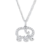 Thumbnail Image 0 of Elephant Necklace 1/10 ct tw Diamonds Sterling Silver