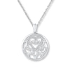 Thumbnail Image 0 of Diamond Mom Necklace 1/10 ct tw Round-cut Sterling Silver