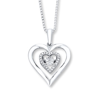 Men's Sterling Silver Locket Necklace - Heart of Courage