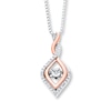 Thumbnail Image 0 of Unstoppable Love 1/20 ct tw Necklace Sterling Silver & 10K Rose Gold