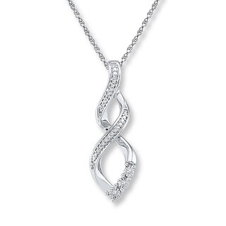 Twist Necklace Diamond Accents Sterling Silver Kay