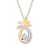 Thumbnail Image 0 of Pineapple Necklace 1/15 ct tw Diamonds 10K Yellow Gold 18"